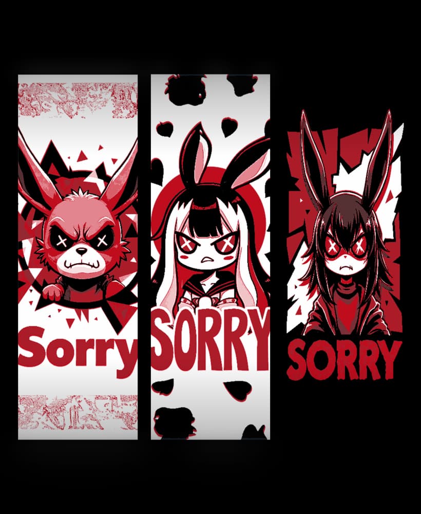 Say sorry even if you don't mean it - Set of bookmarks 3d model