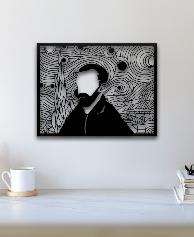 The Starry Night - Van Gogh Wall Art 3d model
