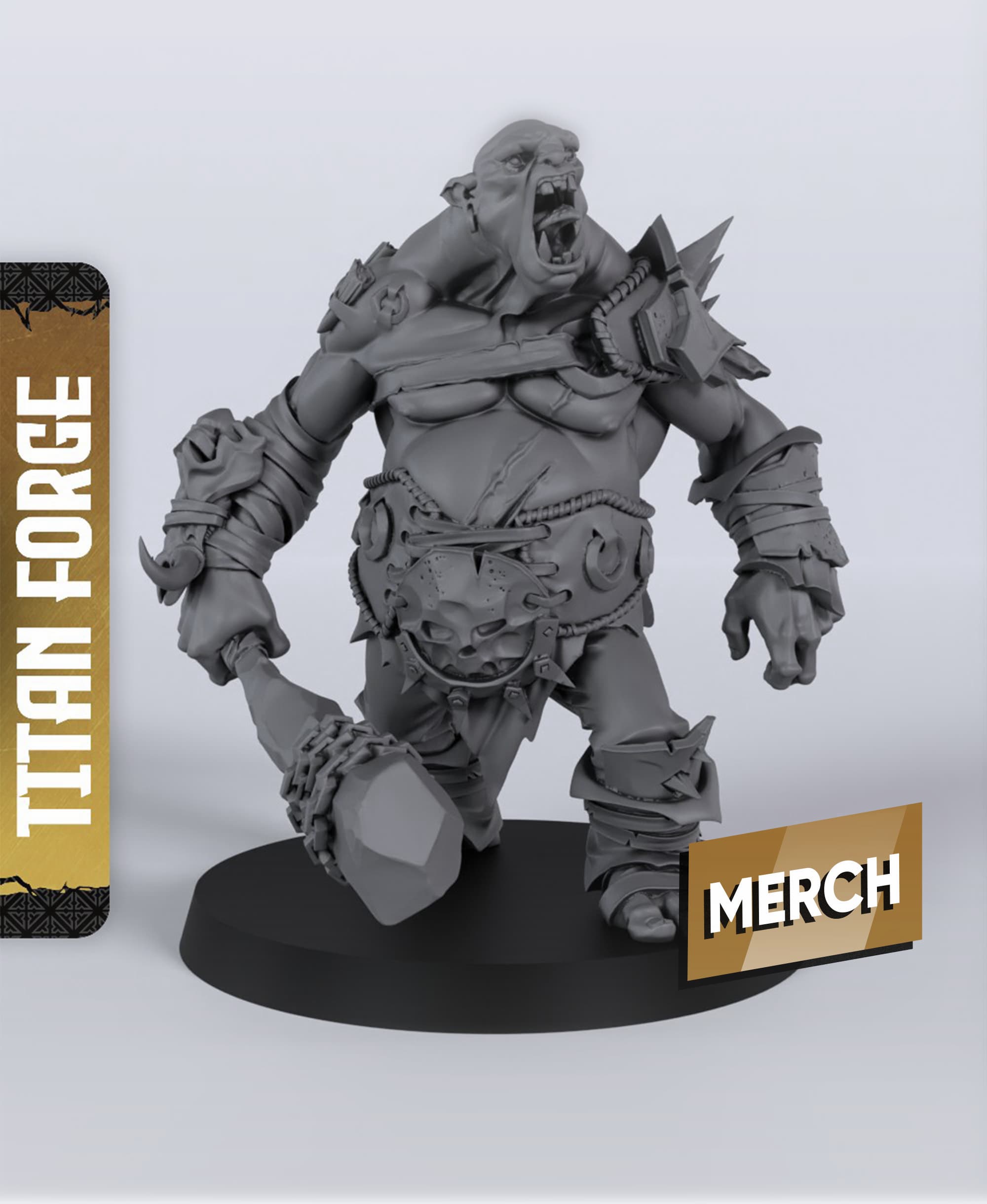 Ogre - With Free Dragon - 5e DnD Inspired for RPG and Wargamers 3d model