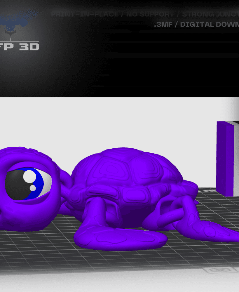 Articulated turtle 3d model