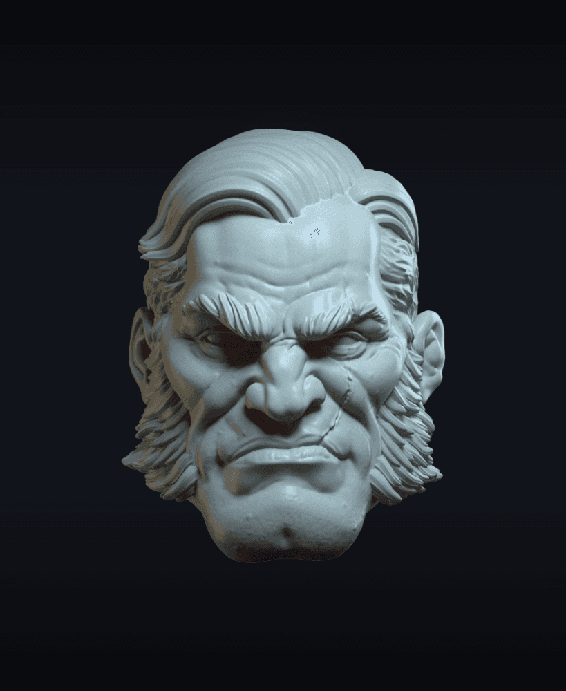 Dex v15 Action Figure Head 3d model