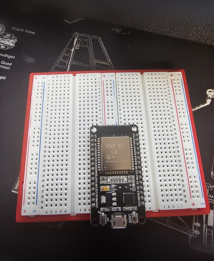 ESP32 Dev Board Half-Breadboard Case 3d model