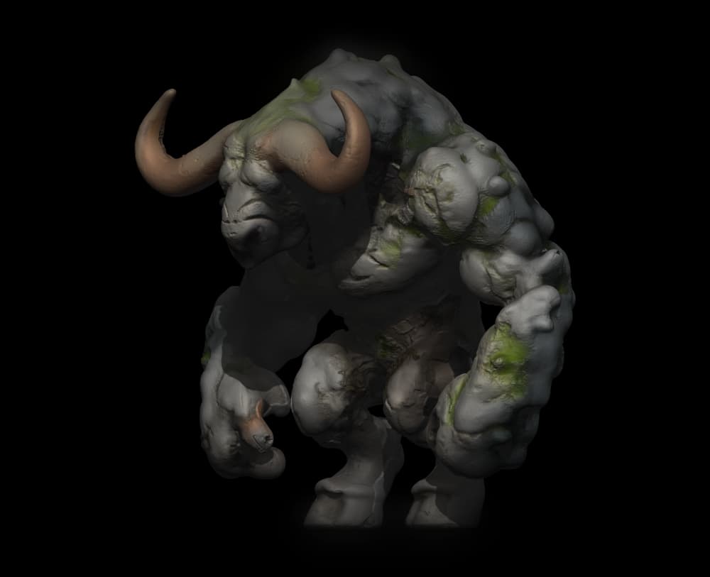 Minotauron - Earth/Strength Beast: A Labyrinthine Legend - FREE for Personal Use 3d model