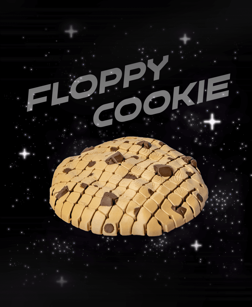 Floppy Chip Cookie - Articulating Chocolate Chip Cookie 3d model