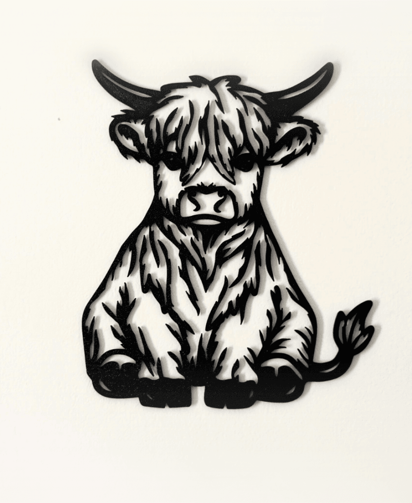 Highland Cow Wall Art Highland Cow Decor 3d model