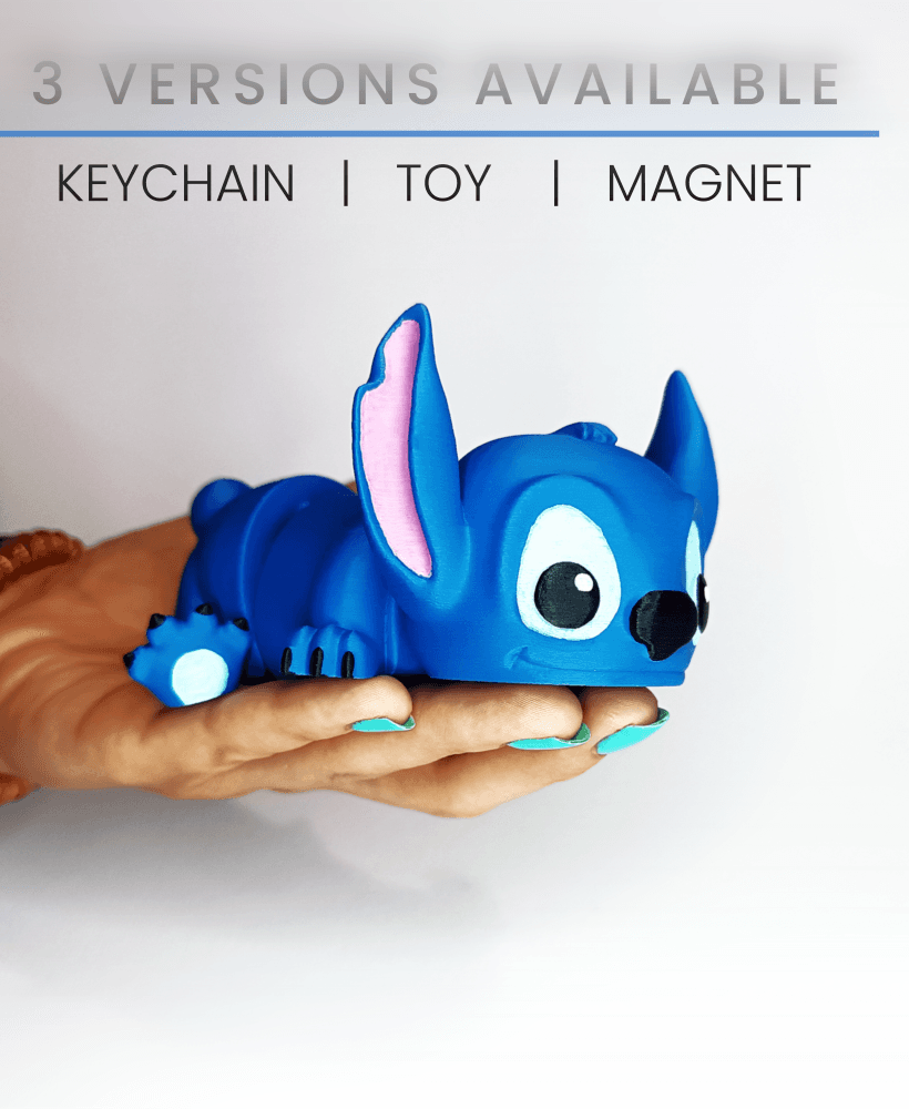 Flexi Stitch Toys, Keychain, Magnet 3d model