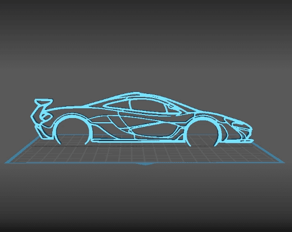 McLaren - P1 GTR Wall Art 3d model