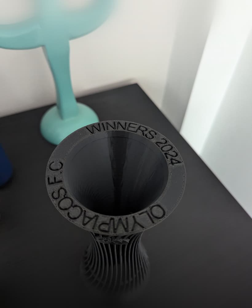 EUROPA CONFERENCE LEAGUE TROPHY OLUMPIAKOS 2024 ENGRAVED 3d model