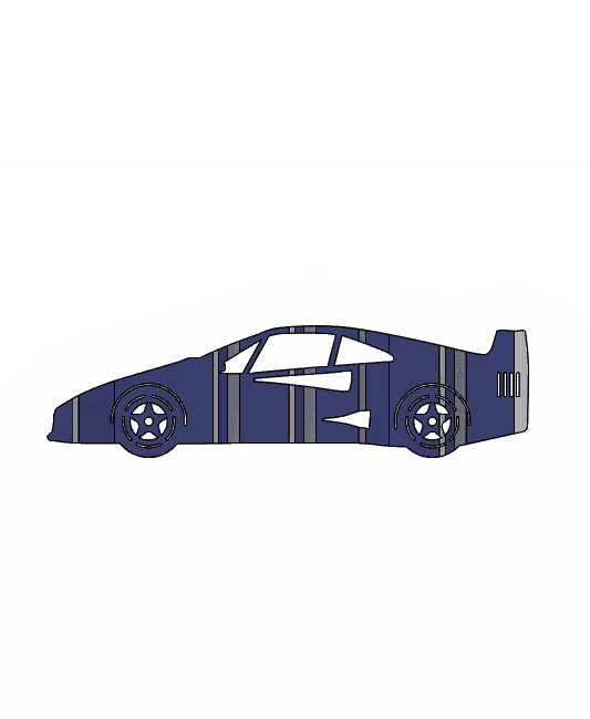 Ferrari F40 3D Car Flip Art Desk Display 3d model