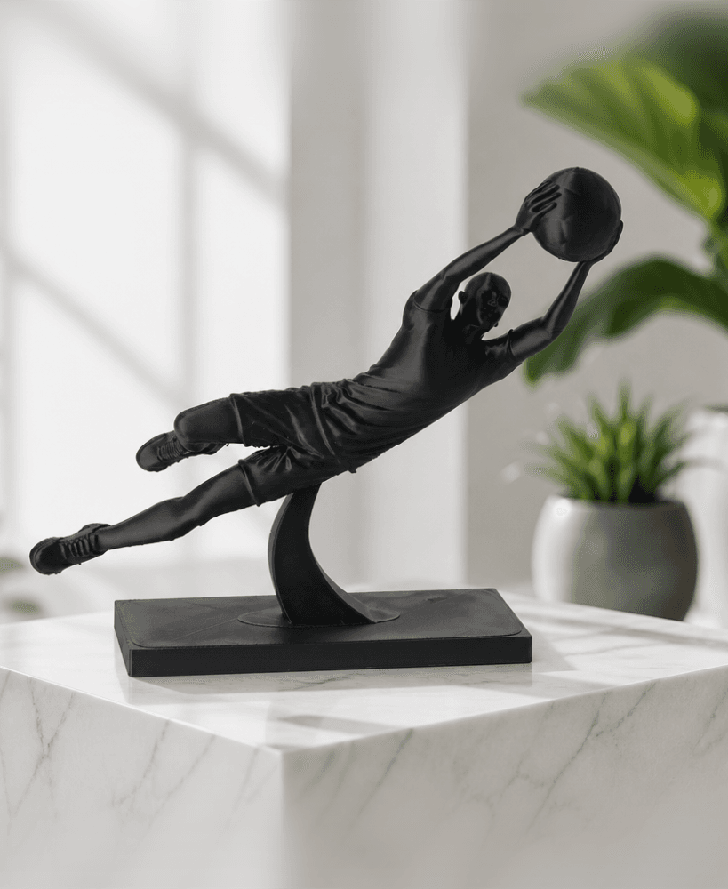 Goalkeeper Save Sculpture - Soccer Player Art 3d model