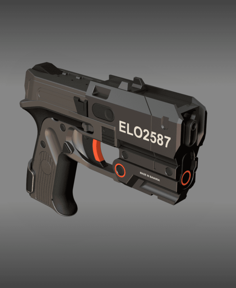 Futuristic Laser Pistol – Inspired by StarCitizen 3d model