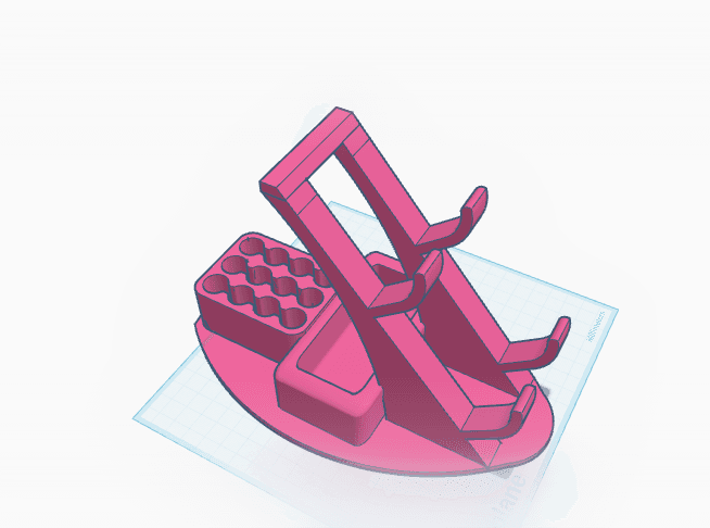 duo Xbox controller stand with battery storage 3d model