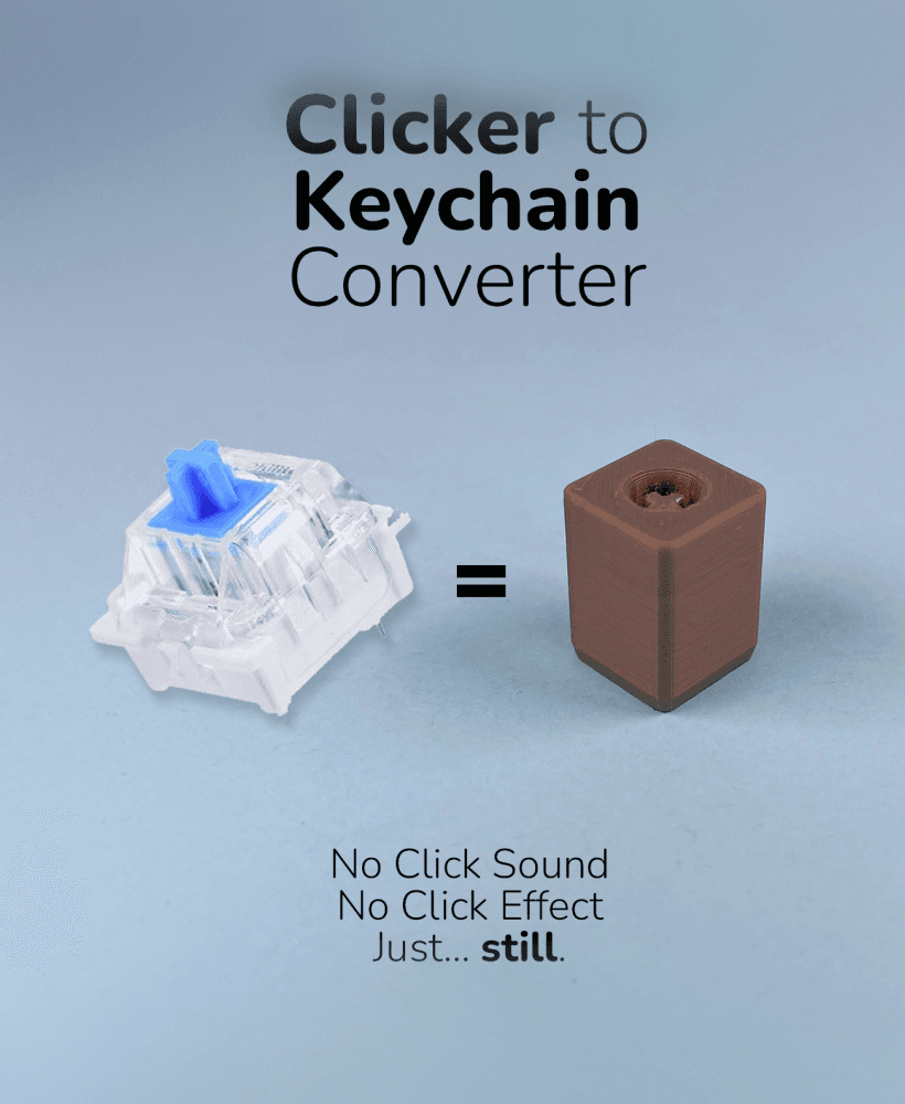 Clicker to Keychain Converter, Dummy Adapter! DIY 3d model