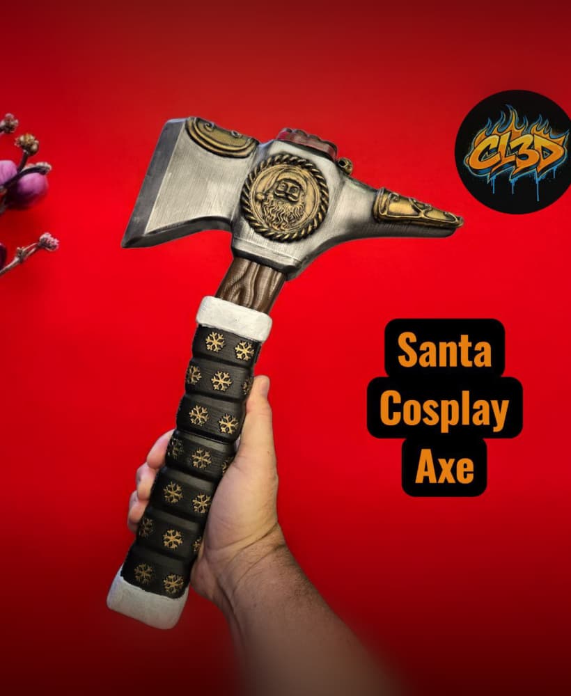 Santa Axe Cosplay / Prop 3d model