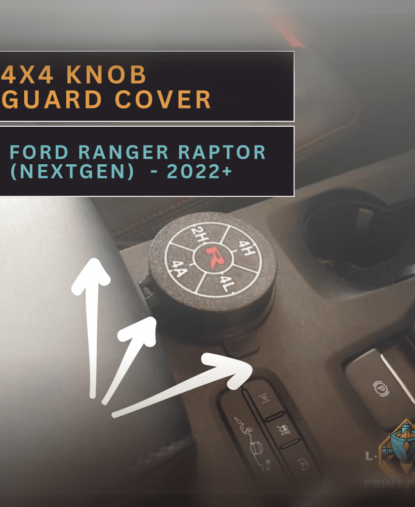 NextGen Ford Ranger Raptor Drive Mode Selector Cover (2023+) | 3D Printable Interior Trim | 3d model