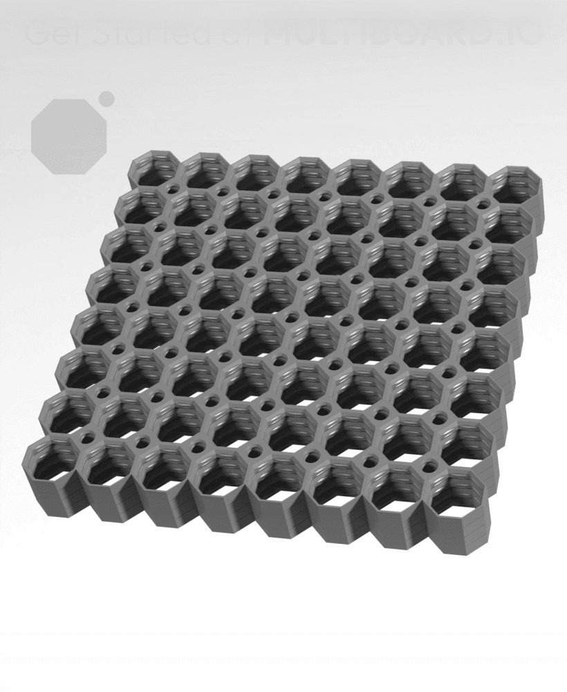 8x8 Multiboard Corner Legacy Tile x4 Stack 3d model