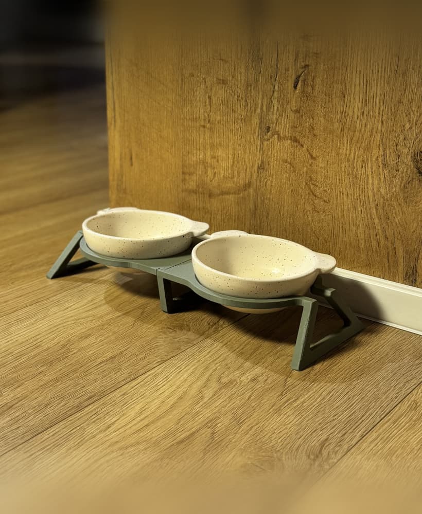 Pet food bowls stand 3d model