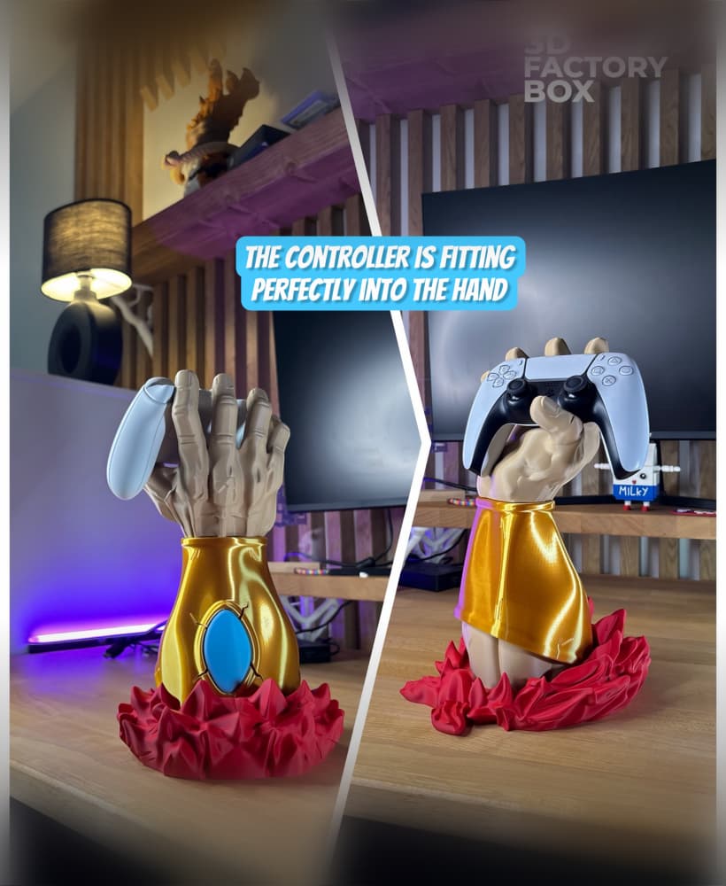 DIY Universal Gaming Controller Stand - Inspired by Prince Broly (Old Version) 3d model