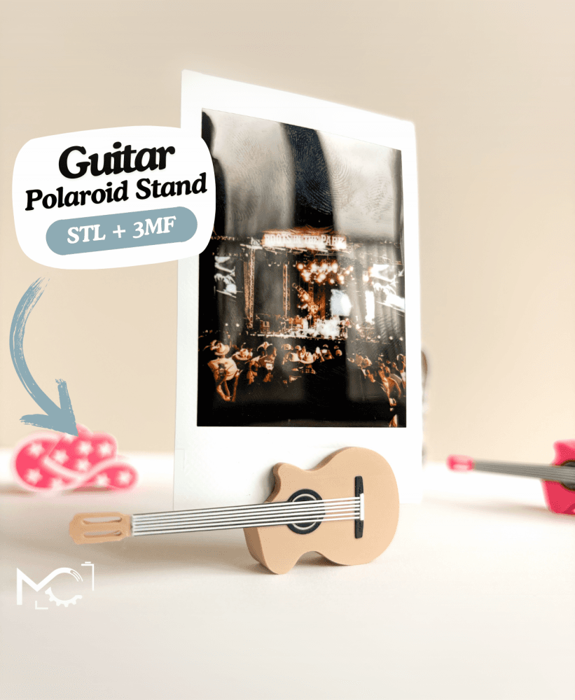 GuitarPolaroidStand 3d model