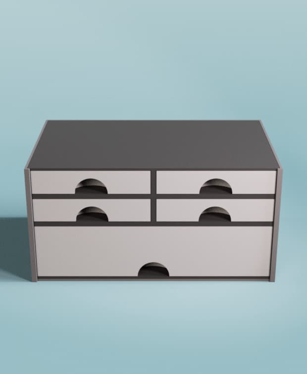 Desk Organizer Drawer Bros 3d model