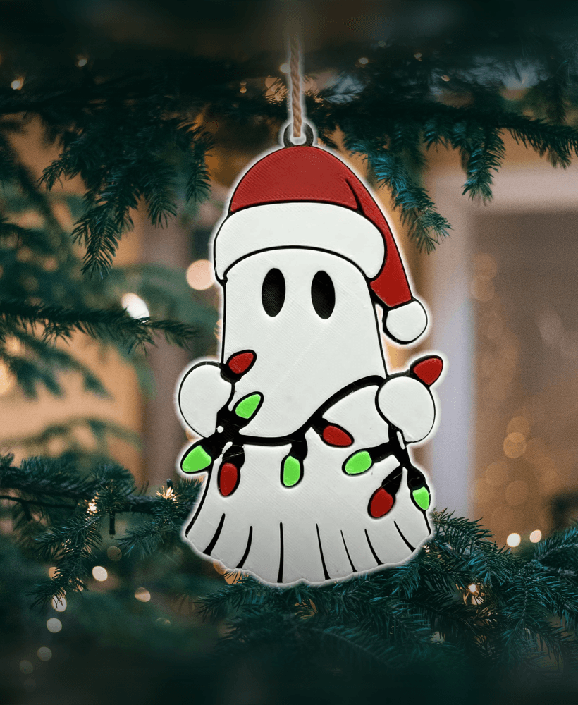 Christmas Ghost with Lights Ornament 3d model