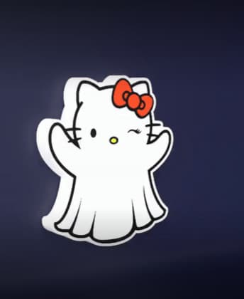 Hello Kitty Ghost - LED Strip compatible 3d model