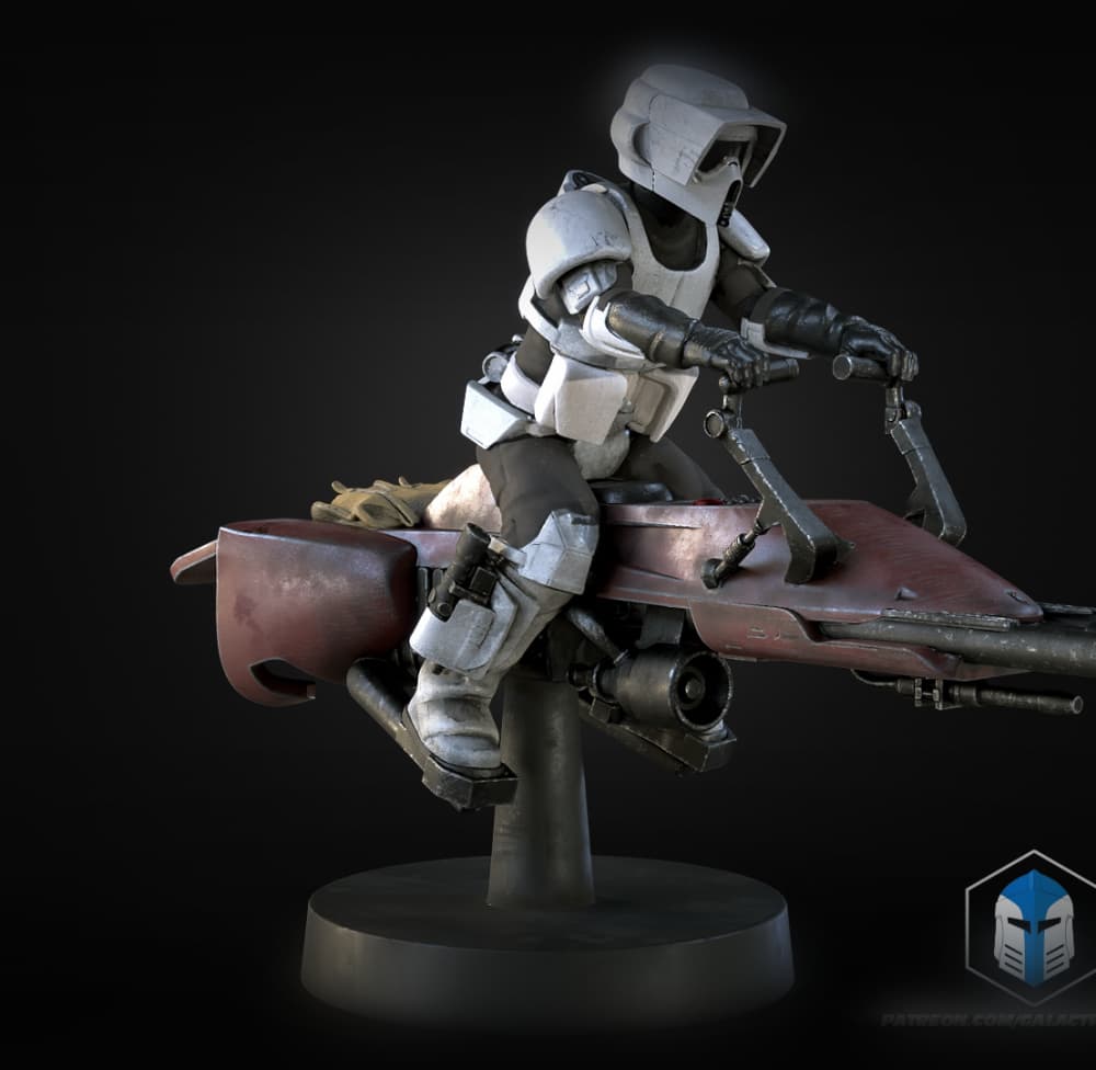 1:48 Scale Scout Trooper Miniatures - 3D Print Files 3d model