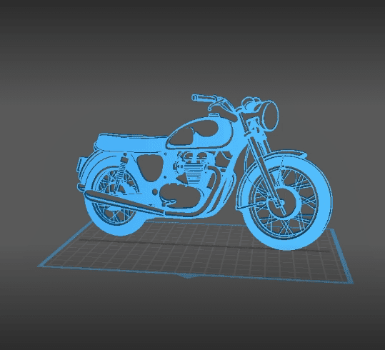 Kawasaki - W650 Wall Art 3d model
