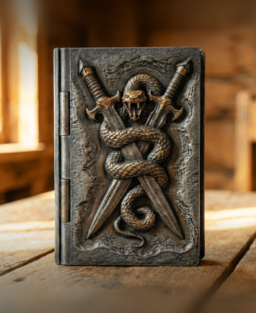 Gothic Serpent Dagger Book Box 3d model
