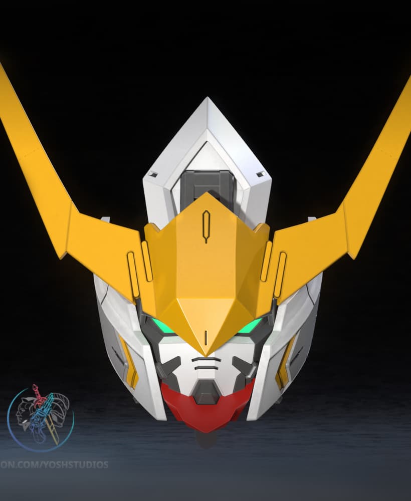 Mecha Barbatos Helmet 3D Printer STL file 3d model