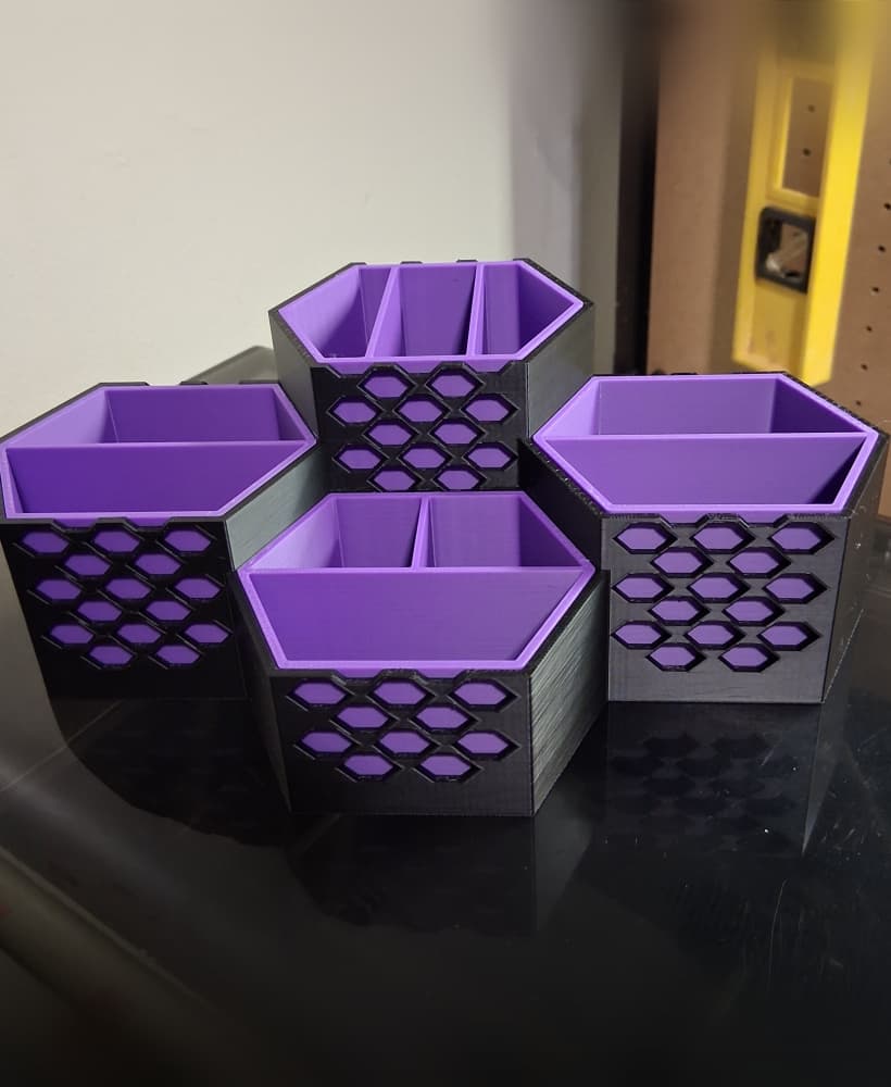 Hex Desk Organizer 3d model