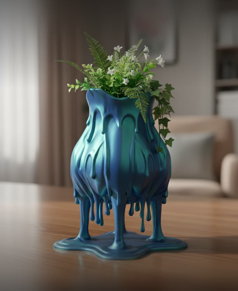 Melting Drip Vase | Modern Home Decor 3d model