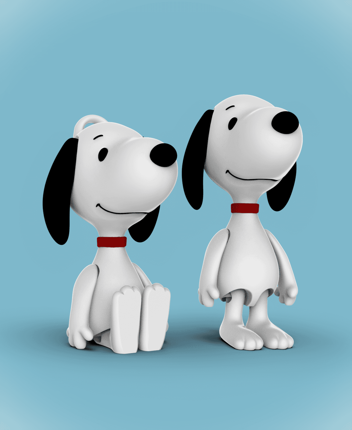 MULTICOLOR- FLEXI Snoopy -Keychain/Bag Dangle 3d model
