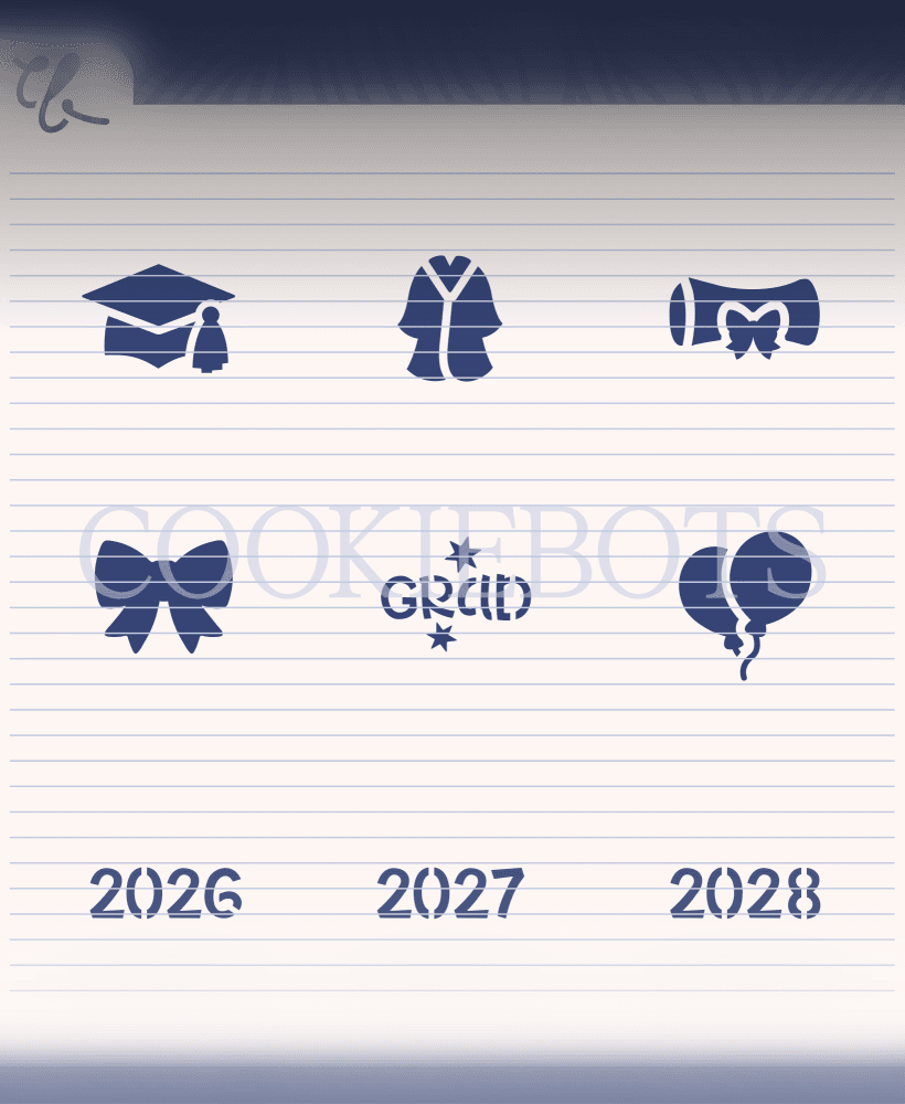 Bocaditos Graduación Stencil SVG / Grad Bites 3d model