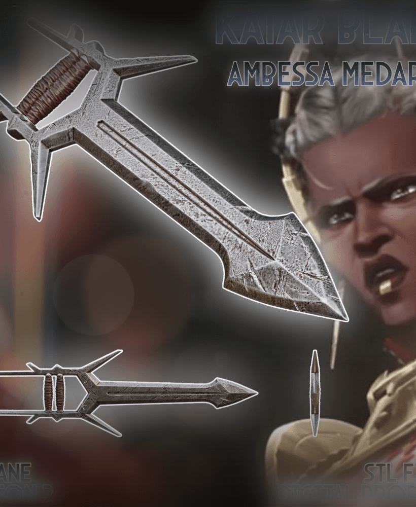 Ambessa Medarda Katar Cosplay Blade Arcane League Of Legends 3d model