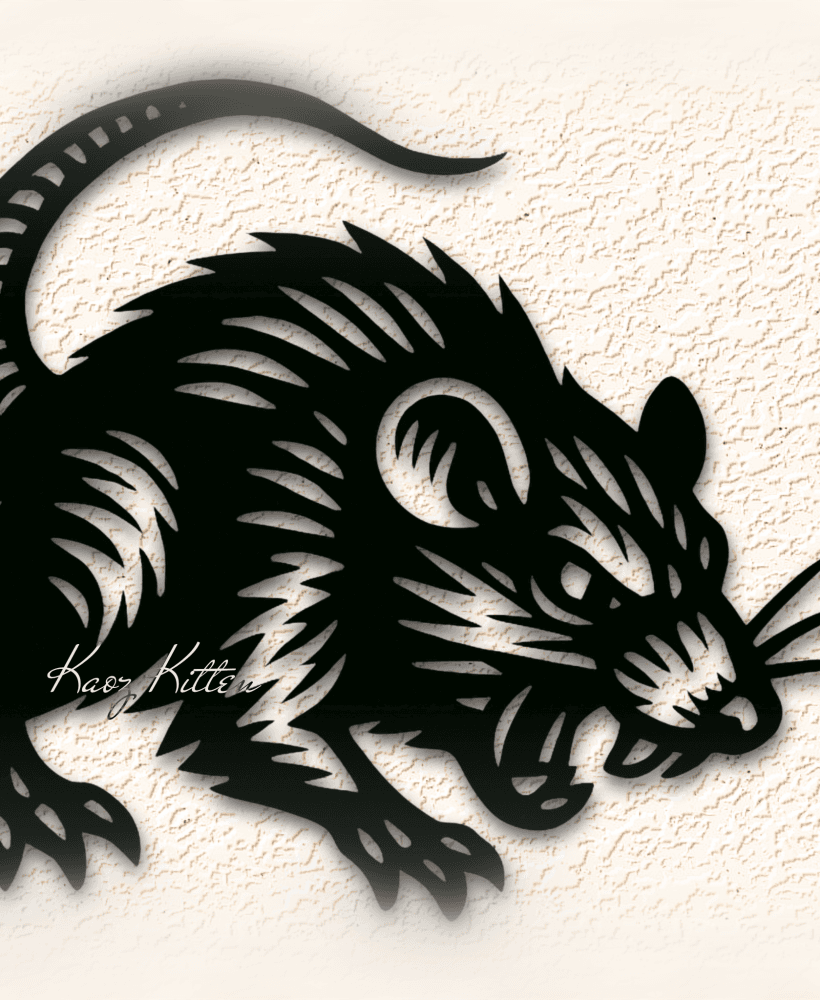 giant rat wall art home decor 3d model