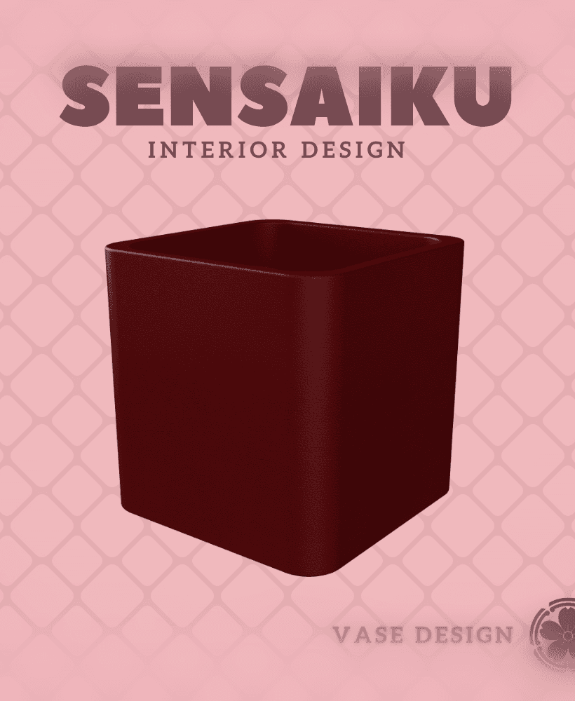76. Rounded Cube 76 Custom Vase Design - Ikebana Home Decoration 3d model
