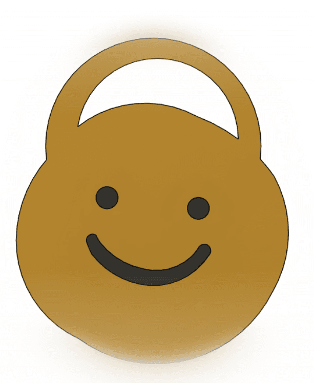 Smiley Keychain 3d model