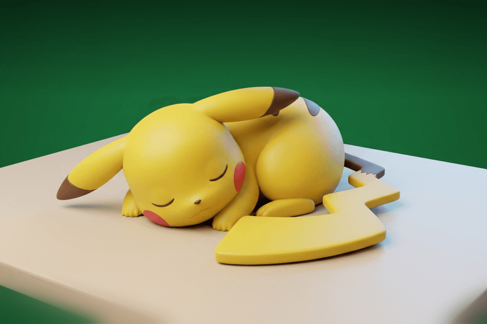 The Pikachu Sleeping Desk Series: #1 3d model