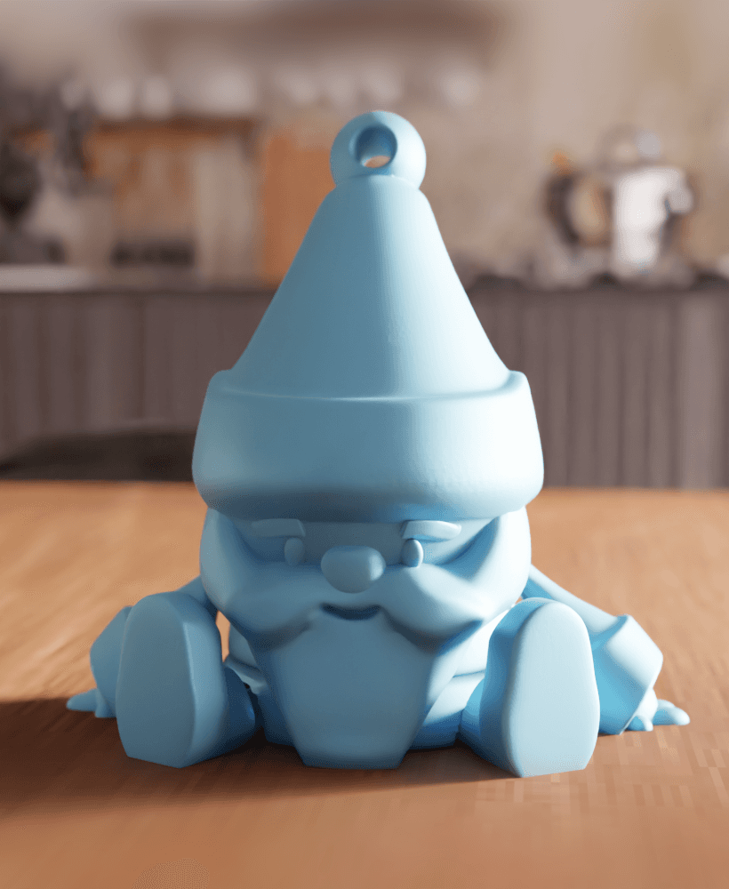 Santa Claus Figure Keychain 3d model