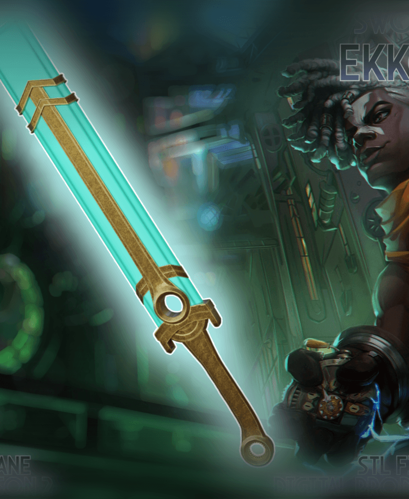Ekko Cosplay Sword Arcane League of Legends 3d model