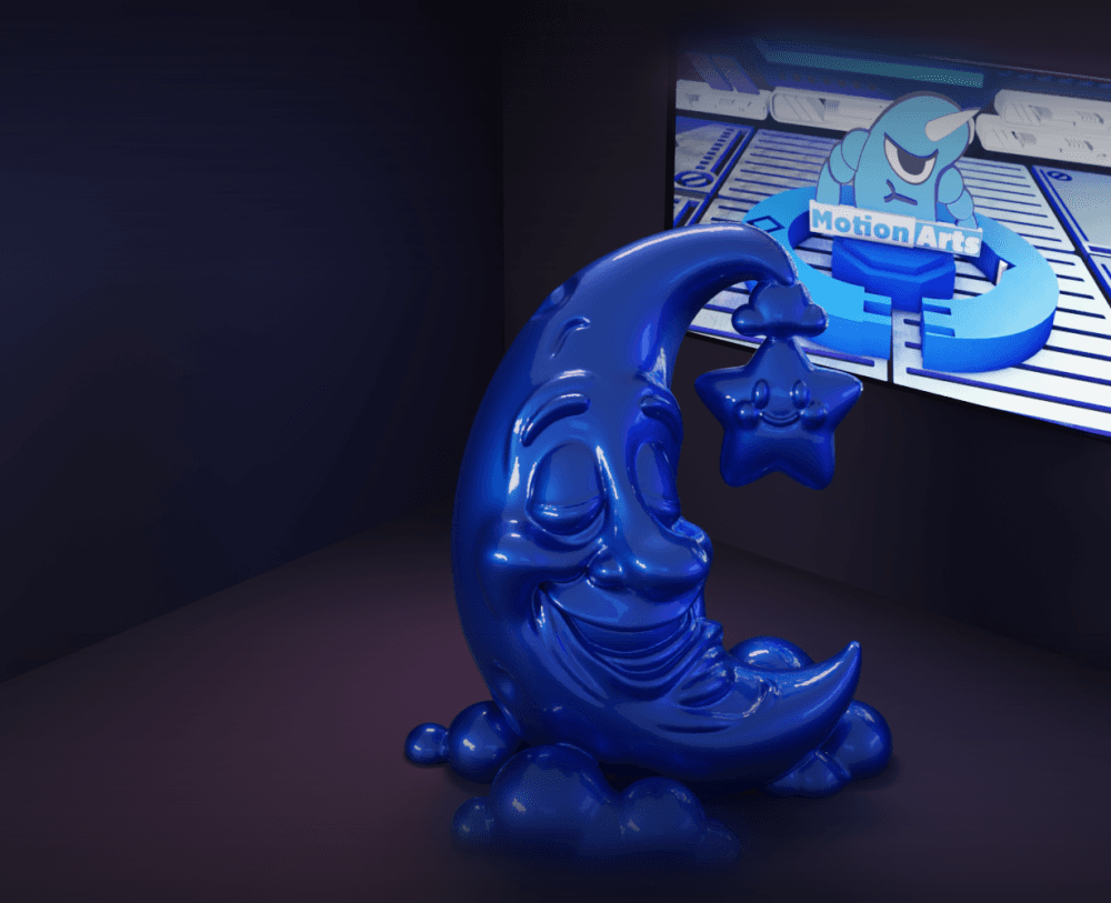 Lua e estrela cartoon.stl 3d model