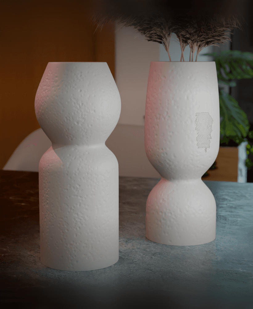 Rippleflow Vase Set 3d model