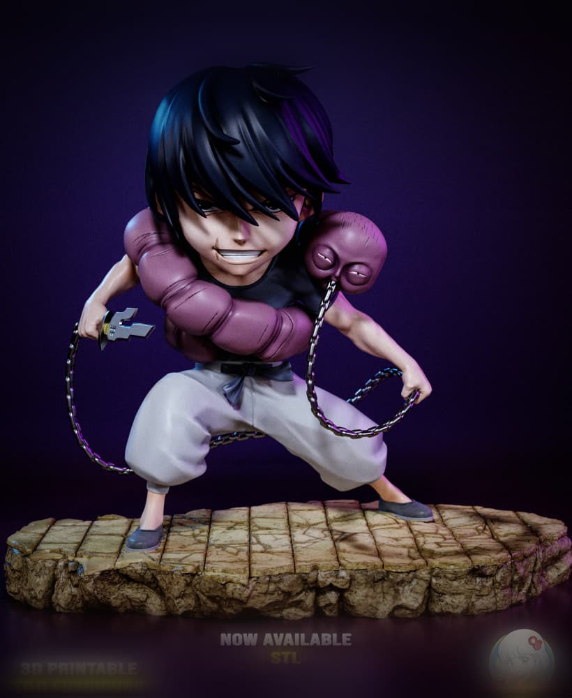 Toji Jujutsu Kaisen Chibi - Premium Collectible 3d model