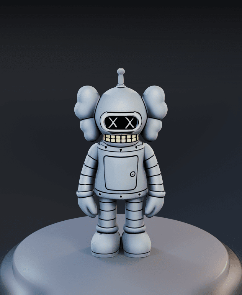 Bender Kaws file 3d model
