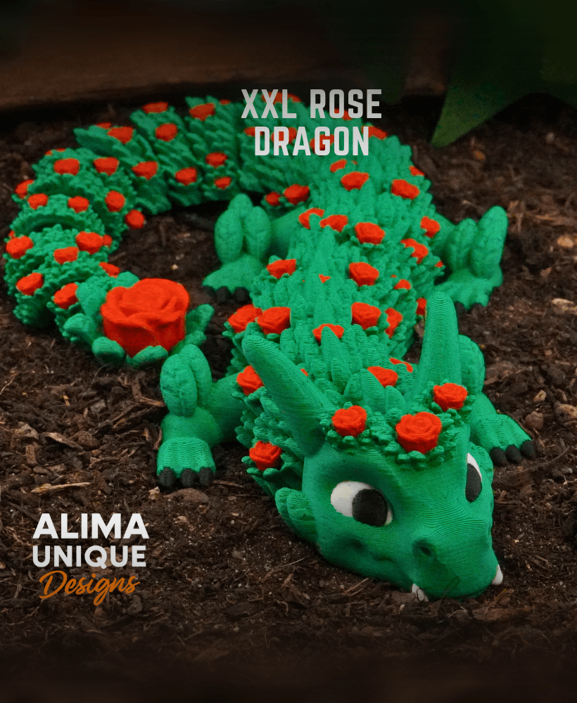 XXL Rose Dragon 3d model