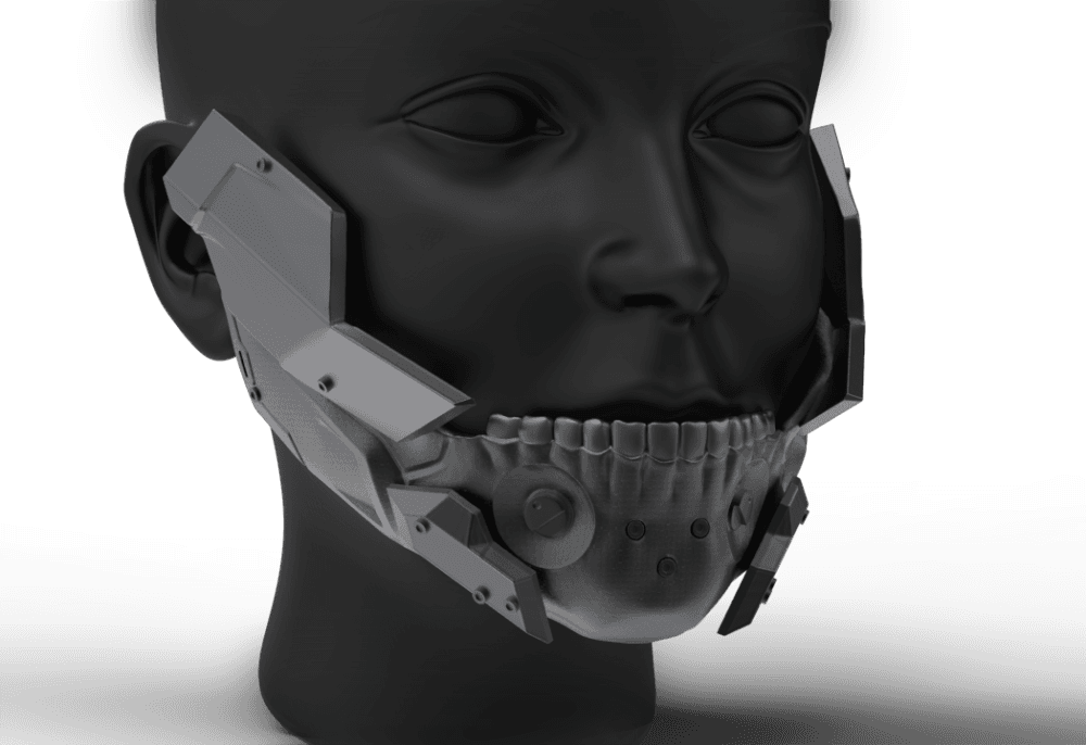 Ninja Cyborg Jaws Armor 3d model