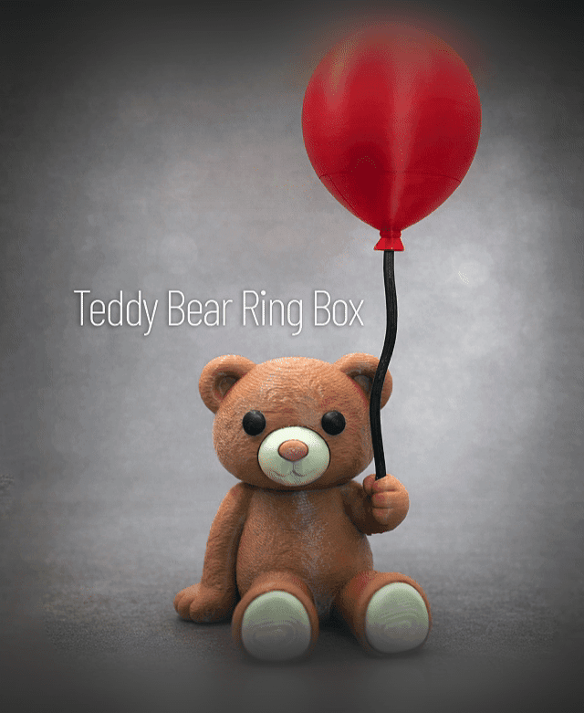 Teddy Bear Ring Box 3d model