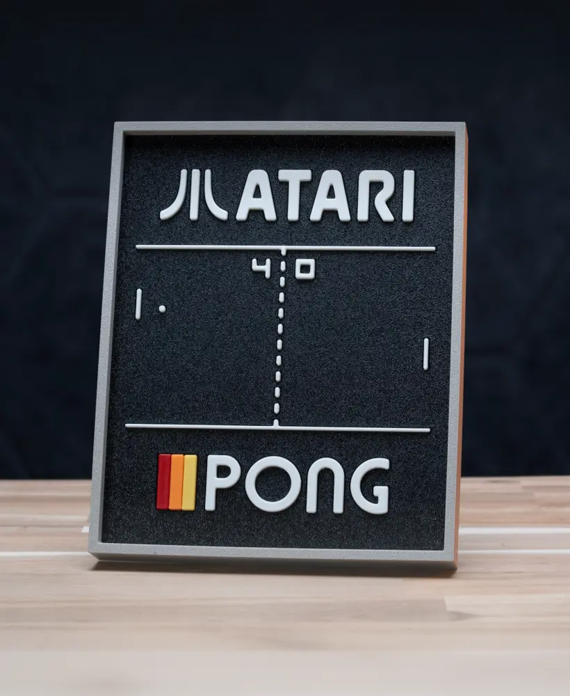 Pong - FREE Arcade Game Picture Frame Kit | No Supports, No AMS, No Glue 3d model