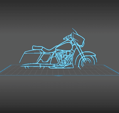 Harley Davidson - StreetGlide Wall Art 3d model